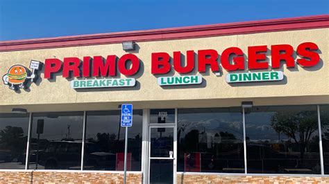 Primos burgers - Primo Burgers, Palmdale, California. 90 likes · 12 were here. Doing our best to keep our restaurant and customers safe. During covid-19. Primo Burgers, Palmdale ... 